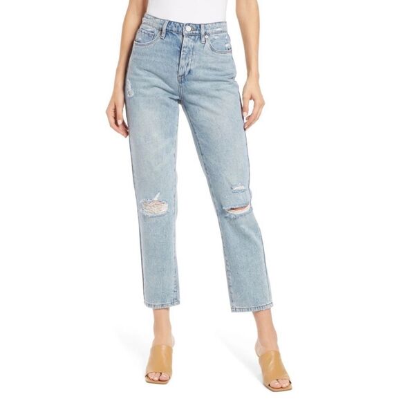 NEW BLANK NYC THE MADDISON HIGH RISE CROP JEANS DENIM - Picture 1 of 10